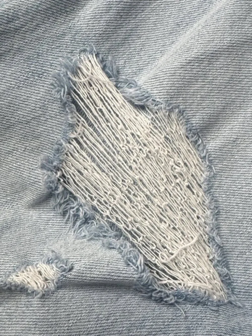Madewell The Dadjean in light Blue Wash: Ripped Edition Sz 27 - Picture 6 of 10